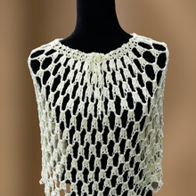 Load image into Gallery viewer, Crochet Cape in light weight Organic Cotton