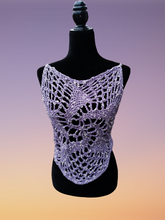 Load image into Gallery viewer, Crochet HalterTop, Crochet Spiral Boho-Chic Top