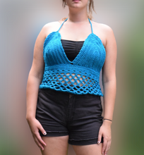 Load image into Gallery viewer, Country Festival Top - Crochet Boho-Chic Crop Top