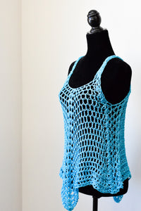 Crochet Lacy Tank Top DIGITAL PATTERN - sizes: S to XXL