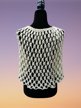 Load image into Gallery viewer, Crochet Cape in light weight Organic Cotton