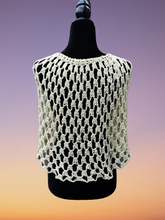 Load image into Gallery viewer, Crochet Cape in light weight Organic Cotton
