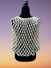 Load image into Gallery viewer, Crochet Cape in light weight Organic Cotton
