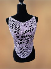 Load image into Gallery viewer, Crochet HalterTop, Crochet Spiral Boho-Chic Top