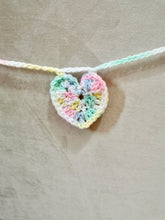 Load image into Gallery viewer, Pastel Vintage Crochet Heart Garland