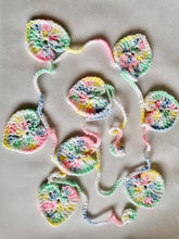 Load image into Gallery viewer, Pastel Vintage Crochet Heart Garland