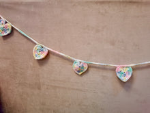 Load image into Gallery viewer, Pastel Vintage Crochet Heart Garland