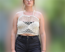 Load image into Gallery viewer, Marina Festival Top, Mermaid Top, Rave Top, Festival Top, Crochet Top