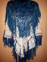 Load image into Gallery viewer, Crochet Poncho with Matching Cowl , Poncho Set