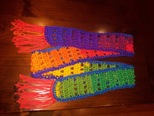 Load image into Gallery viewer, Rainbow Crochet Belt, Rainbow Scarf