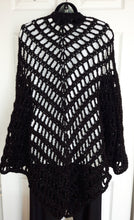 Load image into Gallery viewer, Black and Gold Cardigan, Crochet Cardigan