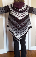 Load image into Gallery viewer, Plus Sized Cardigan, Black, White and Grey Ombre Long Cardigan