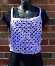 Load image into Gallery viewer, Granny Top, Granny Square Crop Top, Crochet Boho Top, Sweater Vest