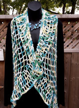 Load image into Gallery viewer, Crochet Boho-Chic Circular Long Cocoon Vest