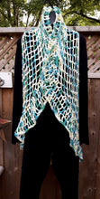 Load image into Gallery viewer, Crochet Boho-Chic Circular Long Cocoon Vest