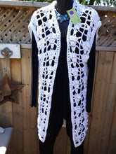 Load image into Gallery viewer, Open Lace Vest in White Opalescent