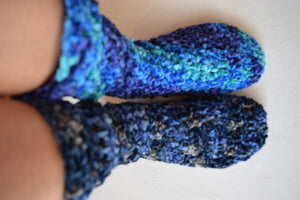Velvet Sock Slippers - Claudia's Crochet