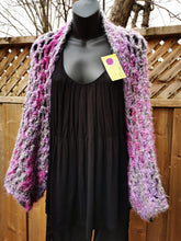 Load image into Gallery viewer, Hygge Soft Cocoon Shrug in Lilac and Grey