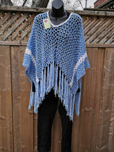 Load image into Gallery viewer, Azul V-Mesh Crochet Poncho