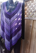Load image into Gallery viewer, Purple Tank Dress, Crochet Cover up in Purple, Plus size Top
