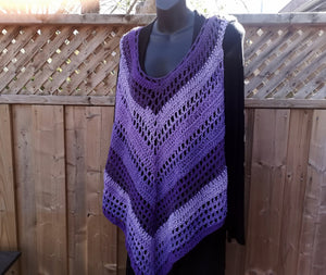 Purple Tank Dress, Crochet Cover up in Purple, Plus size Top