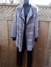 Load image into Gallery viewer, Grey Long Cardigan, Plus size Jacket