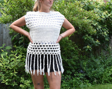 Load image into Gallery viewer, Triangles & Fringe Crochet Top in Cotton