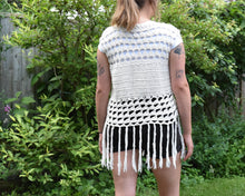 Load image into Gallery viewer, Triangles & Fringe Crochet Top in Cotton