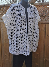 Load image into Gallery viewer, Open Lace Crochet Vest by Claudia's Crochet Creations in White