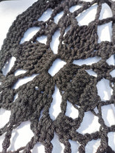 Load image into Gallery viewer, Black Ruana, Long Crochet Vest, 3XL-5XL Crochet Vest