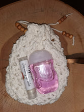 Load image into Gallery viewer, Cotton Pouch Crochet, Cotton Soap Bag, Cotton Crystal holder pouch
