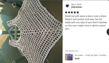 Load image into Gallery viewer, Crochet Lacy Tank Top DIGITAL PATTERN - sizes: S to XXL