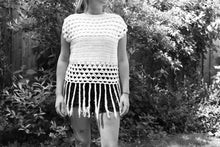 Load image into Gallery viewer, Triangles & Fringe Crochet Top in Cotton
