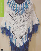 Load image into Gallery viewer, Crochet Poncho with Matching Cowl , Poncho Set