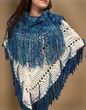 Load image into Gallery viewer, Crochet Poncho with Matching Cowl , Poncho Set