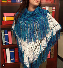 Load image into Gallery viewer, Crochet Poncho with Matching Cowl , Poncho Set