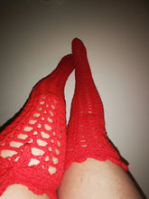 Load image into Gallery viewer, Thigh High Crochet Sock Slippers
