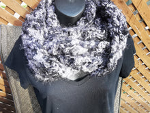 Load image into Gallery viewer, Soft Grey Infinity Scarf - Charcoal, Black