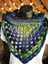 Load image into Gallery viewer, Collar Scarf, Blue Green Scarf