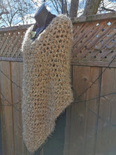 Load image into Gallery viewer, Gold, Beige Crochet PONCHO