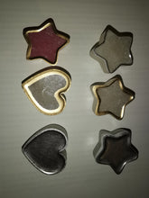 Load image into Gallery viewer, Puff HEARTS and Puff STARS, 6 3D Worry Stones