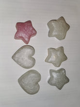 Load image into Gallery viewer, Puff HEARTS and Puff STARS, 6 3D Worry Stones