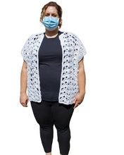 Load image into Gallery viewer, Open Lace Crochet Vest by Claudia's Crochet Creations in White