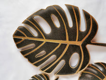Load image into Gallery viewer, Monstera Leaf Tray with matching Coasters, Trinket Tray, Rosary Tray, Jewelry Holder