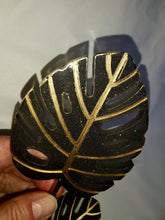 Load image into Gallery viewer, Monstera Leaf Tray with matching Coasters, Trinket Tray, Rosary Tray, Jewelry Holder