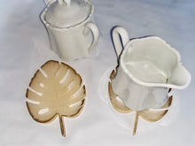 Load image into Gallery viewer, 2 Monstera Leaf Coaster, Trinket Tray, Rosary Tray, Jewelry Holder, Wall Art