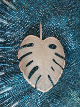 Load image into Gallery viewer, 2 Monstera Leaf Coaster, Trinket Tray, Rosary Tray, Jewelry Holder, Wall Art