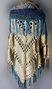 Crochet Shawl with Cowl, Shawl Set