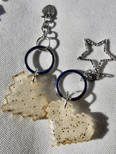 Load image into Gallery viewer, Couples Keychains - 2 - Gold Sparkle Pixel Heart Keychain