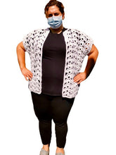 Load image into Gallery viewer, Open Lace Crochet Vest by Claudia's Crochet Creations in White